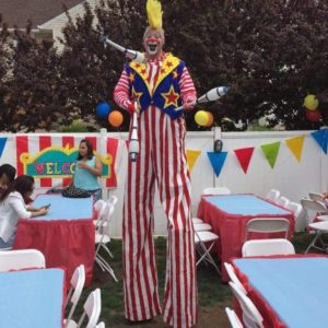 Clown Juggled Stilt Walker New York City