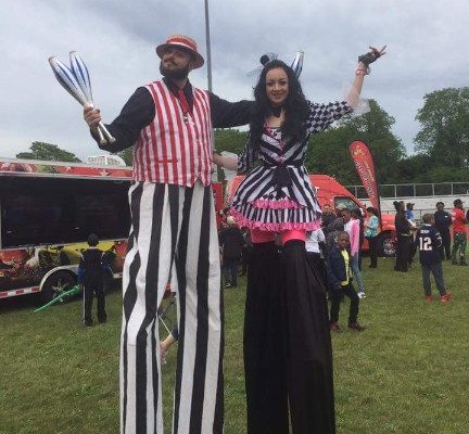 Stilt Walkers and Jugglers Circus Theme New York City