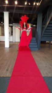 Woman in Red Performer Private Event Performer NYC